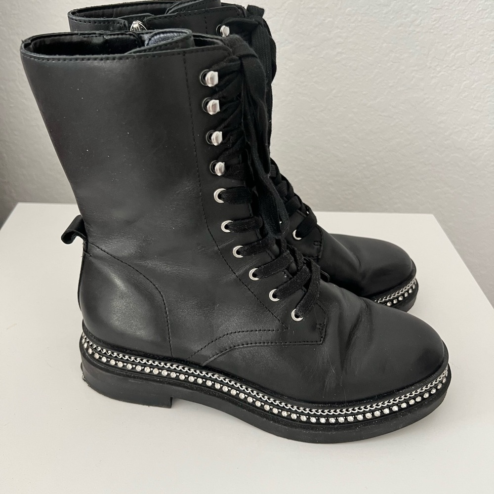 Vince Camuto Studded Combat Boots Size 9M/40 Excellent Condition